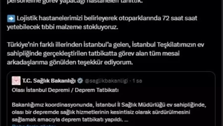 İstanbul’da Muhtemel Zelzele İçin Sıhhat Tatbikatı Yapıldı