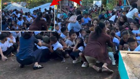 Filipinler’deki 7,8’lik zelzele kamerada! Onlarca öğrenci kabusu yaşadı