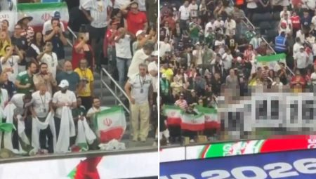 İran maçına damga vuran “katliam” pankartı